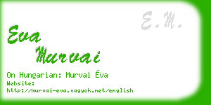 eva murvai business card